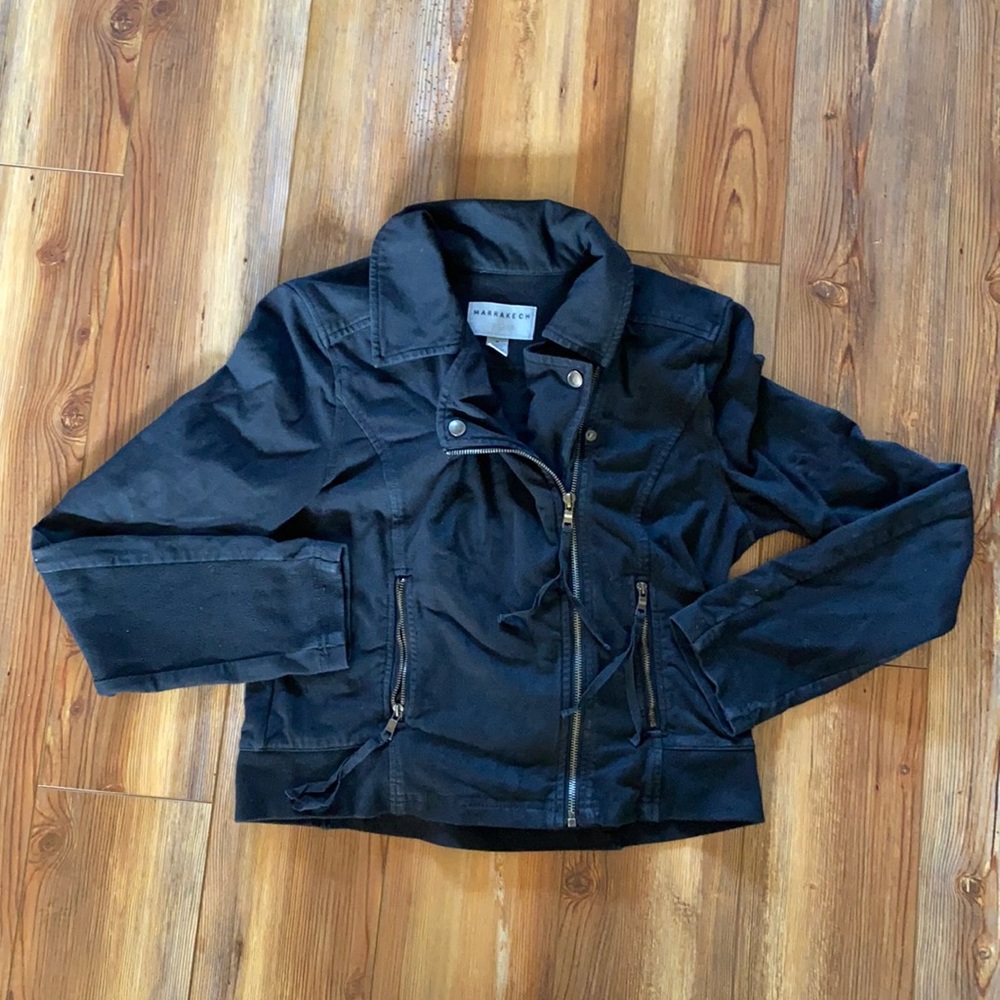 Anthropologie Marrakech knit moto jacket